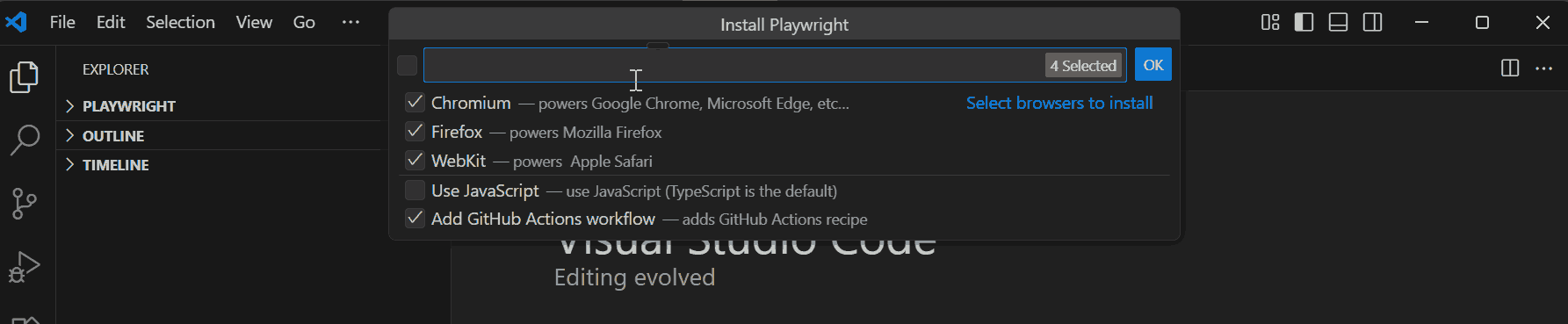 Install Playwright browsers Install Playwright browsers